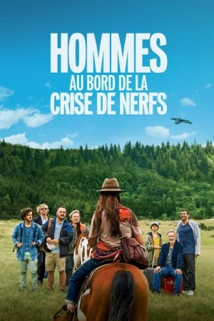  Hommes au bord de la crise de nerfs affiche 